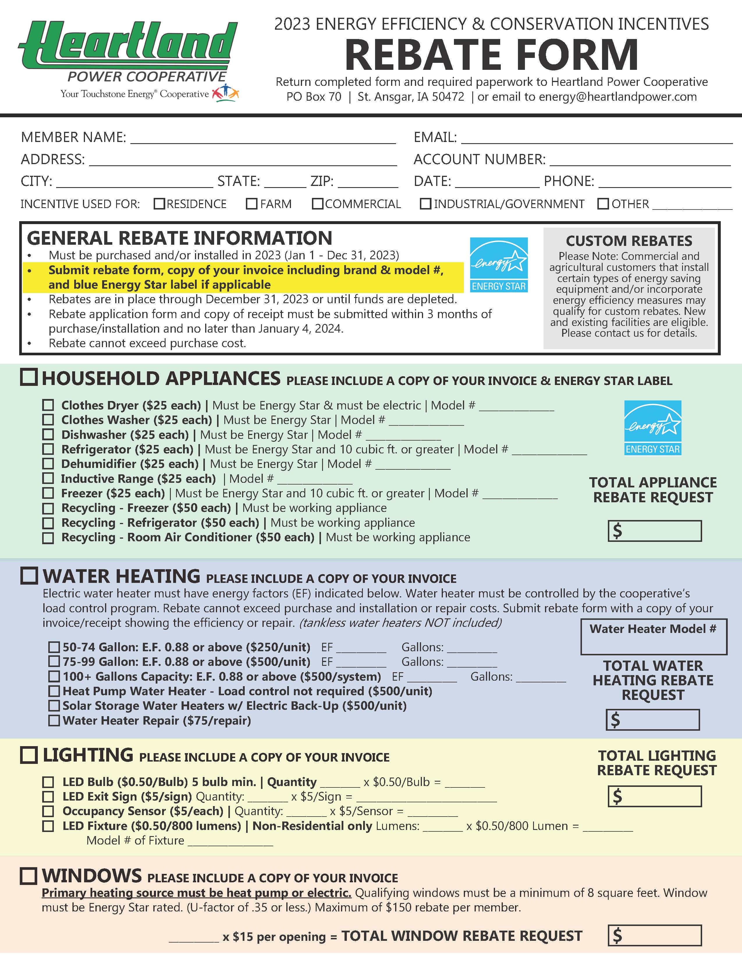 2023 HPC Rebate Form